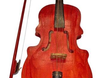 Handcrafted Wooden Violin Display Piece
