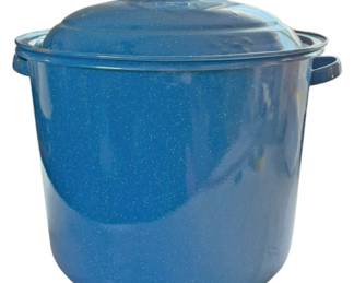 Blue Enamelware Cold Pack Canner