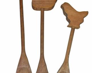 Vintage Hand Carved Wooden Spoons