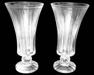 Pair Of Crystal Vases