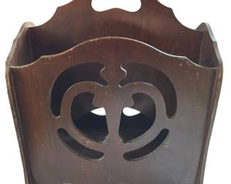 Vintage Wooden Magazine Rack