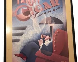 Fat City Cigar Lounge Print Framed