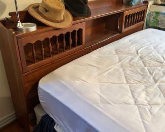 Vintage Drexel king bed, dresser & mirror, and bureau