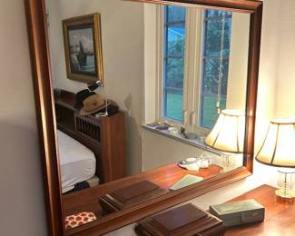 Vintage Drexel king bed, dresser & mirror, and bureau