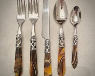 Vintage Vietri Aladdin tortoiseshell flatware