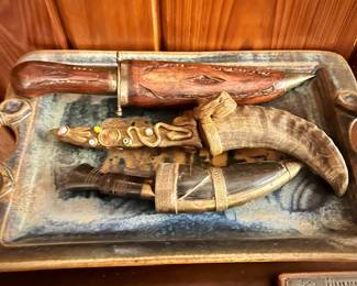 Vintage African tribal daggers