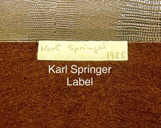 Karl Springer NY, 1986