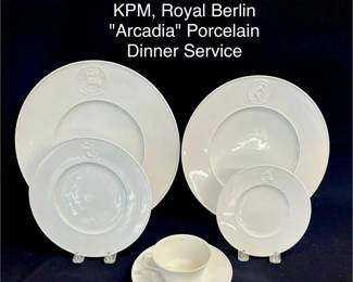 MUCH Royal Belin KPM 'Arcadia' Porcelain, Place Settings & Servers