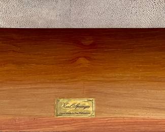 Karl Springer Shagreen Table Label