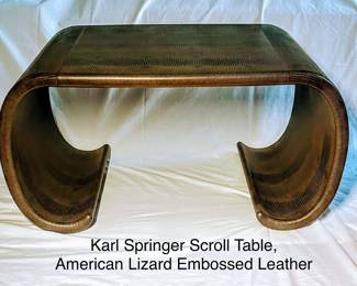 Karl Springer Scroll Table