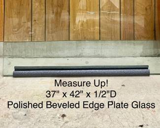 Thick Plate Glass Table Top, Acrylic Stands