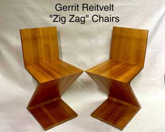 Gerrit Reitvelt "Zig Zag" Chairs - Front
