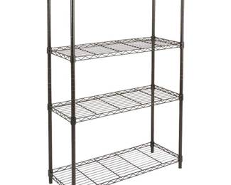 Amazon Basics 4-Shelf Adjustable Heavy Duty Steel Wire Rack Storage Shelving Organizer for Kitchen, Garage, 36 Inches L x 14 Inches W x 54 Inches H, Black