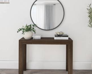Plank+Beam Modern Solid Wood Console Table, 46.25 Inch, Sofa Table, Walnut - Retail: $128.25
