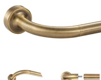 Antique Bronze Disc Curtain Rod, 28-48 Inches Window Curtain Rod