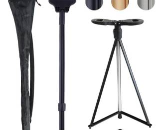 Alevmoom Walking Cane with Seat, Black