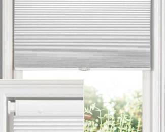 MiLin Cordless Cellular Shades No Tools No Drill Blinds for Windows Shades for Indoor Windows Magnetic Door Blinds - 100% Blackout White