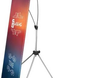 USCNC X Banner Stand Adjustable Fit Banner 23 x 63 to 32 x 78 Inch