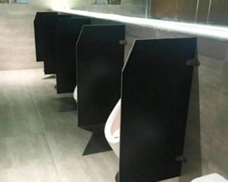 Wall Mounted Urinal Partition Divider Screen, Black