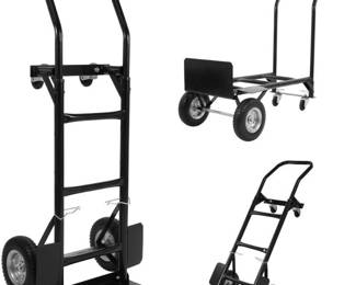 Elevon 2 in 1 Convertible Hand Truck and Cart, Black, (Incomplete)