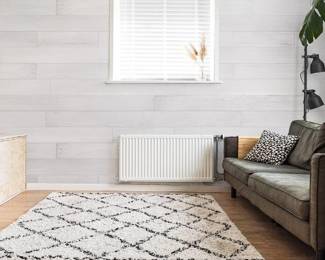SINGULARWOOD Wall Planks, Rustic Accent Real Wood Panels for Interior Wall Decor, DIY Peel and Stick Easy Installation (12 Sheets/14.50 Sq Ft/Box),Mist-Pure White - Retail: $79.99