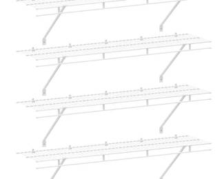 HAUSHOF Closet Shelves Wall Mounted 4-Pack, 4 ft x 12in White Wire Shelving