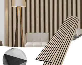 Artslat 4 Pack 3D Wall Panels, Peel and Stick Oak