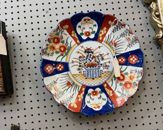 Large Scalloped Antique Imari Charger $200