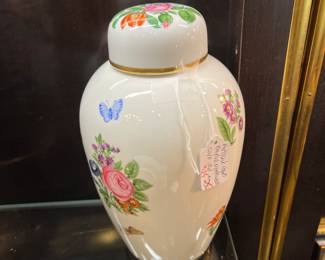 Antique Nymphenburg Hand Painted Covered Urn $125