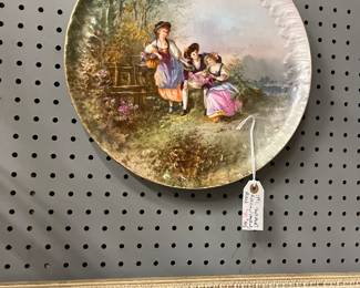 19th C Hand Painted Porcelain Plaque $75