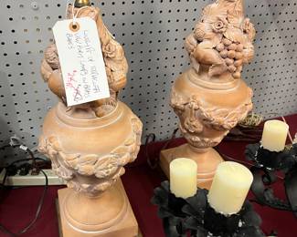 Pair of Vintage Terracotta Lamps $245 Pr.