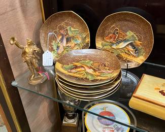 Set of Limoges H.P. Aesthetic Revival Fish Plates $375