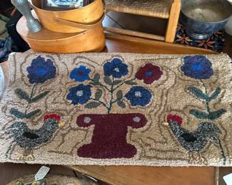 Primitive Hooked Rug