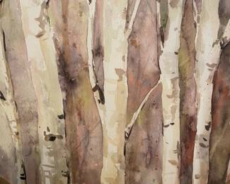 Print of Birch trees