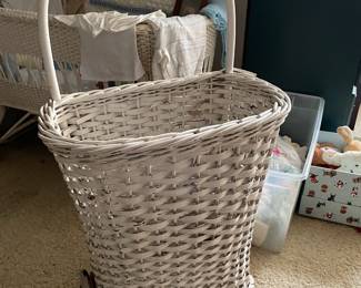 Vintage wicker cart