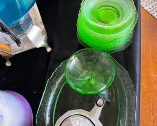 Green depression glass