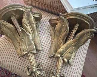 Pr antique wall sconces