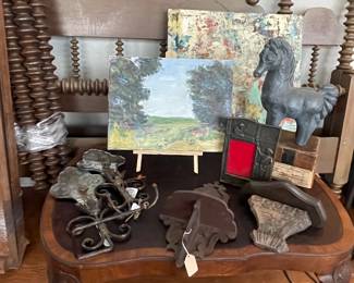 Leather top coffee table