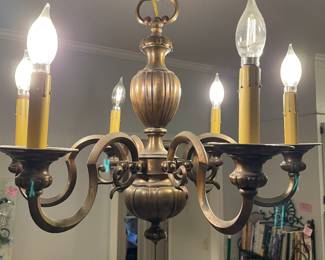 German antique brass chandelier 