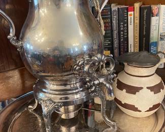 Silverplate samovar 