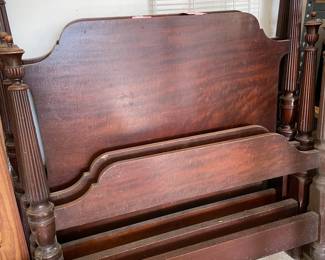 Pr mahogany twin beds