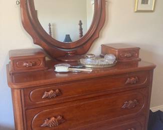 Solid cherry Davis and company bedroom furniture set 