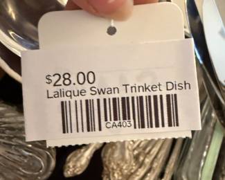 Lalique Swan Trinket Dish