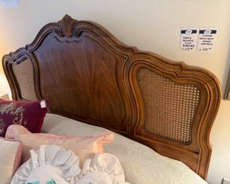 French Provincial Style Queen Size Bed, Simmons Beautyrest Queen Mattress