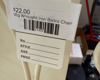 Vintage Wrought Iron Bistro Chair