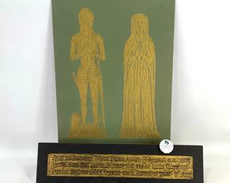 Vintage English Brass Rubbings