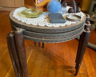 Mid century stacking side tables