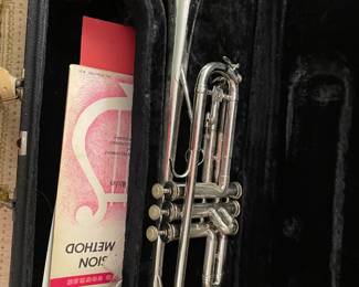 Trumpet and case