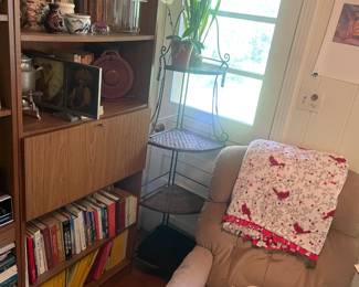 Recliner, Folding plant stand, bookshelf