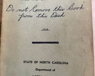 Vintage state of N. Carolina DMV manual